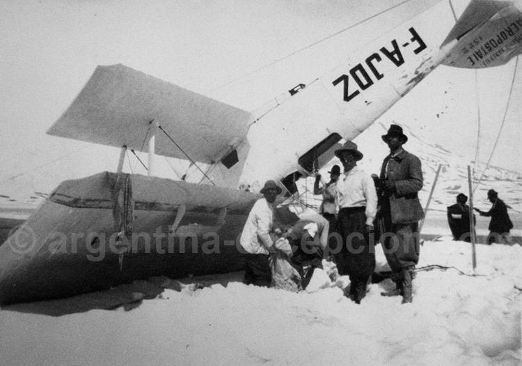 Le Potez 25 de Guillaumet, laguna Diamante Le Potez 25 de Guillaumet, laguna Diamante