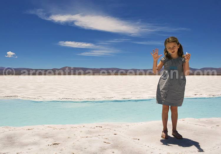 Visite de Salinas Grandes en famille, Bassin de sel Visite de Salinas Grandes en famille, Bassin de sel