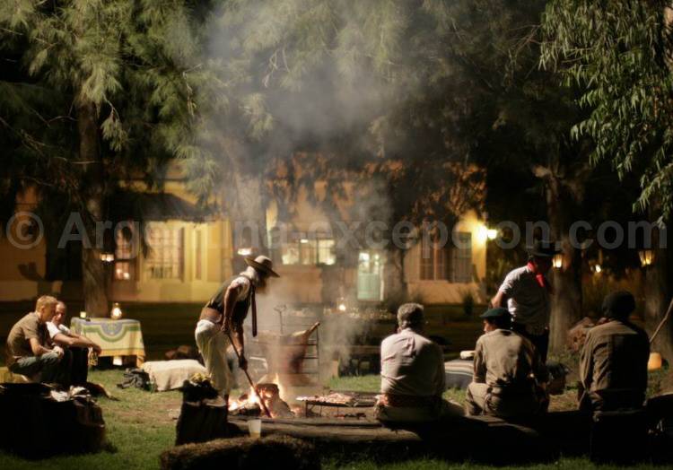 La préparation d'un asado La préparation d'un asado