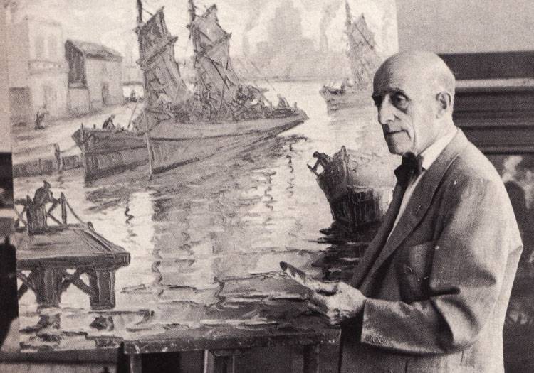 Benito Quinquela Martín dans son atelier, 1964. Licence CC Wikimedia Commons Benito Quinquela Martín dans son atelier, 1964. Licence CC Wikimedia Commons