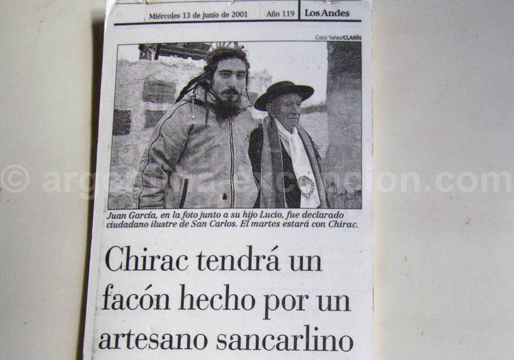 Article paru dans Los Andes annoncant le voyage de Juan Gualberto Garcia en France Article paru dans Los Andes annoncant le voyage de Juan Gualberto Garcia en France