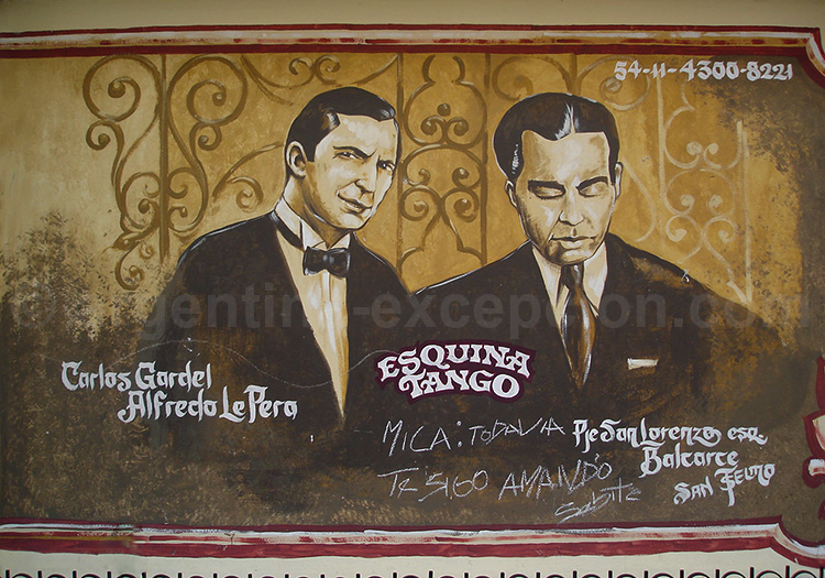 Fresque Carlos Gardel et Alfredo Le Pera Sorrentino Fresque Carlos Gardel et Alfredo Le Pera Sorrentino