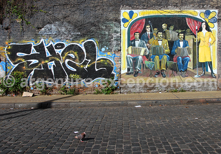 Peinture d'un orchestre de tango, Abasto Peinture d'un orchestre de tango, Abasto