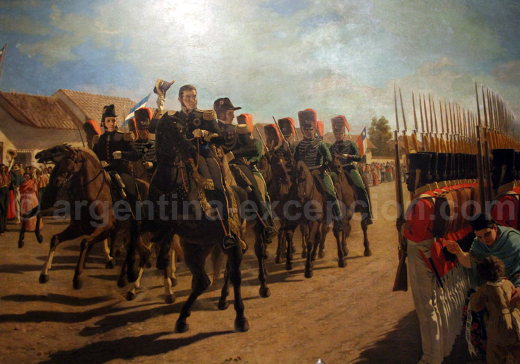 Revue des troupes par le Général San Martin Revue des troupes par le Général San Martin