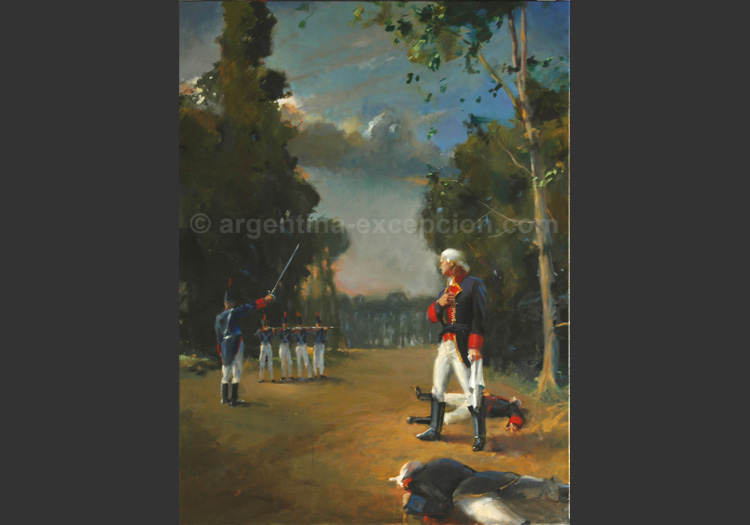 Exécution de Liniers à Cabeza del Tigre par Christophe Thiry Collection privée - Yves Bouessel du Bourg Exécution de Liniers à Cabeza del Tigre par Christophe Thiry Collection privée - Yves Bouessel du Bourg