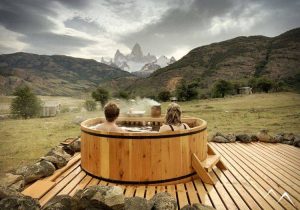 Jacuzzi avec vue à l'estancia Bonanza près d'El Chalten